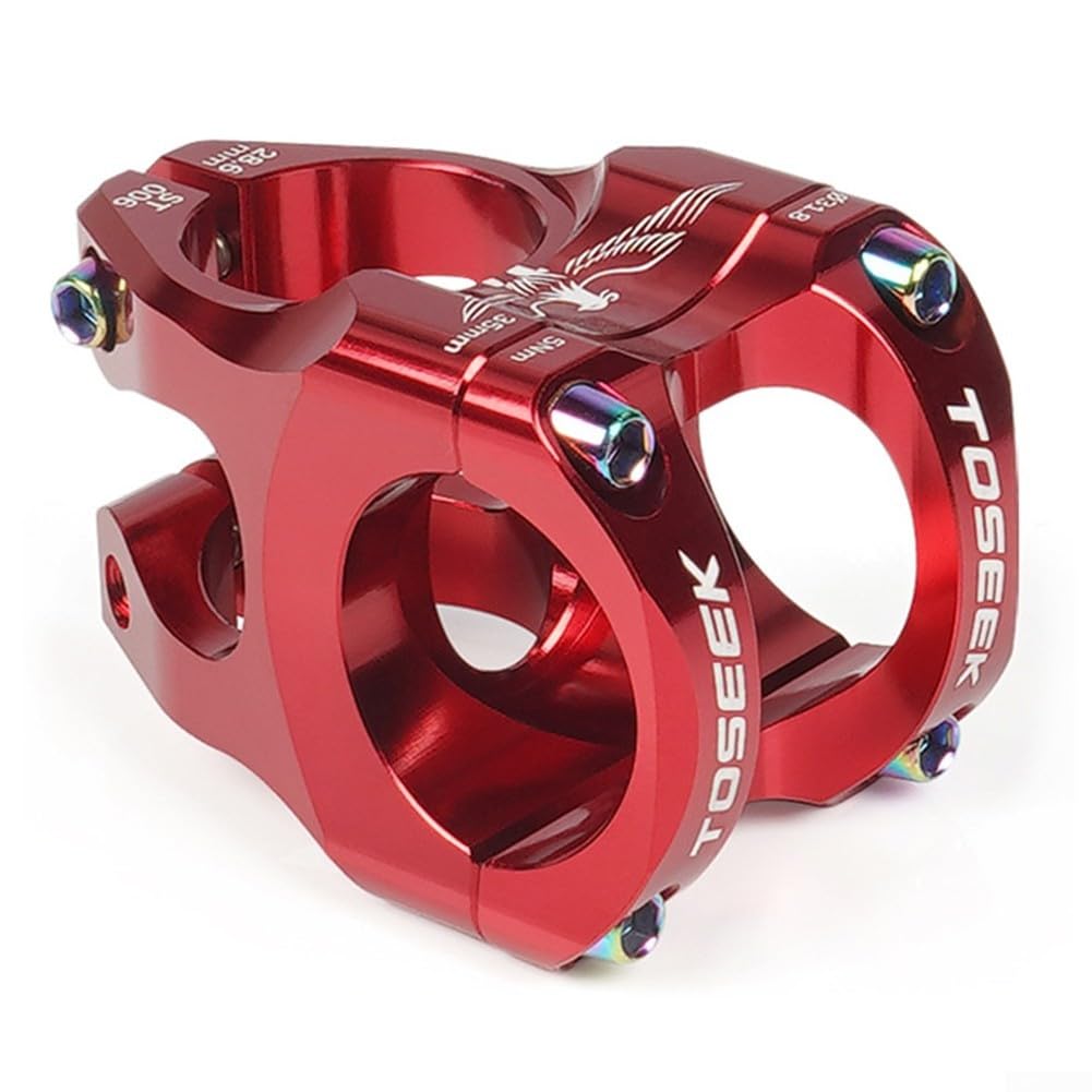 Attacco manubrio corto per bicicletta, 35 mm, CNC, attacco manubrio 31,8 mm, in lega di alluminio, per MTB e bici da strada, 1-1/8" per forcella DH AM Component (viola)