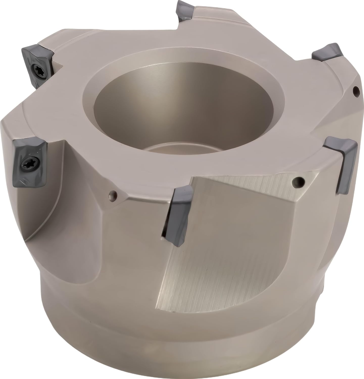 3 90° Indexable Face (Shell) Mill, for Square Shoulder Milling, 1 Arbor Hole Diameter, 6 Flute, with 6 pcs R39011T308 Carbide Inserts