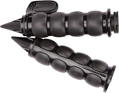 Miniatura 5 de Empuñaduras negras de manillar de motocicleta de 1 pulgada con acelerador compatibles con Sportster 883 Street Bike Dirt Bike Cruiser y Chopper