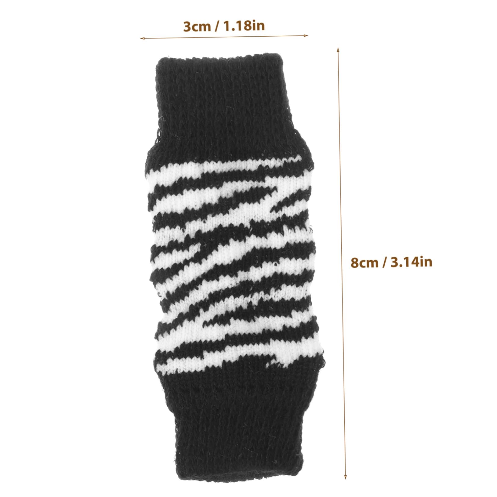 VICASKY 1Set Dog Leg Warmers for Winter Breathable Pet Socks Elbow Protectors Stylish Zebra Print for Preventing Licking Paw Biting Comfortable Safe for Pets