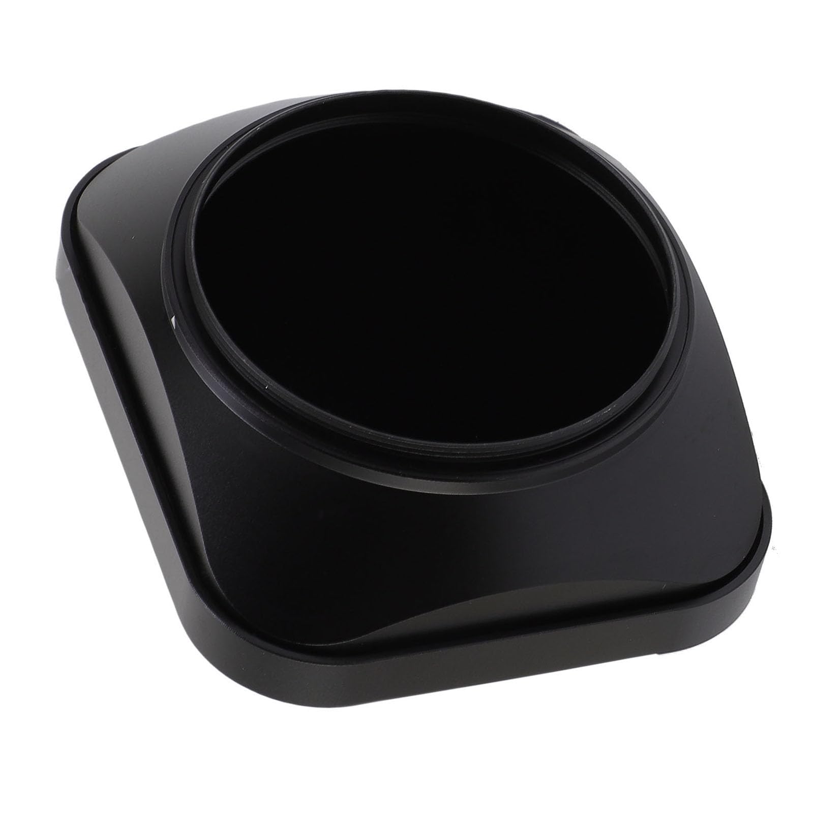 Paraluce quadrato per obiettivo da 55 mm, in lega di alluminio, universale, in metallo, accessorio per fotocamera (nero)