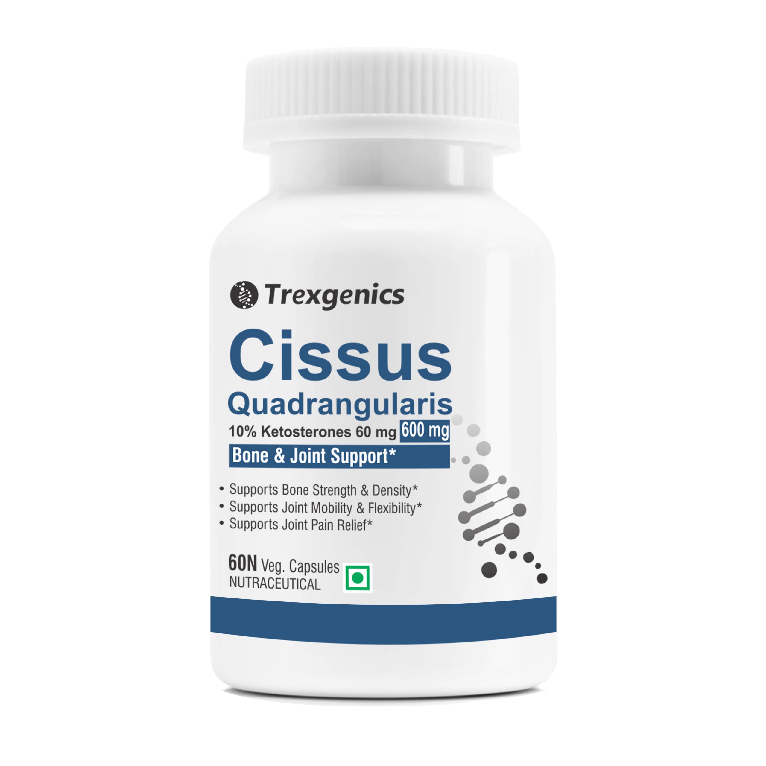 Trexgenics CISSUS QUADRANGULARIS Hadjod 10% Ketosterones 600 mg Joint Pain & Bone Density Support VEGAN & NON-GMO (60 Veg. Capsules) (Pack of 2) (B09X1212SW) Amazon Price History, Amazon Price Tracker