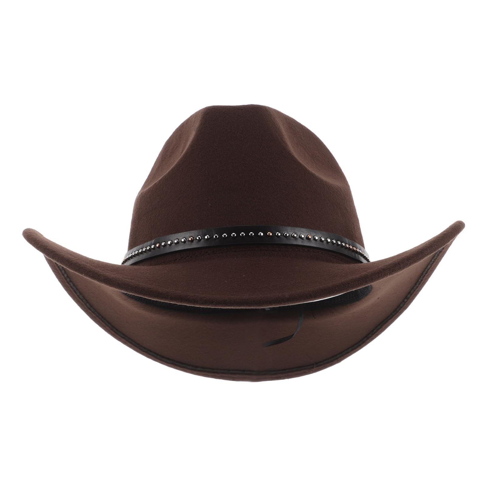 Tofficu 5 Piezas Sombrero de Vaquero Unisex de ala Ancha, Nylon Café