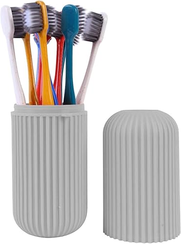 Xiahium Cepillo de dientes manual de cerdas suaves de 10 piezas con cepillo de dientes de viaje para el hogar al aire libre