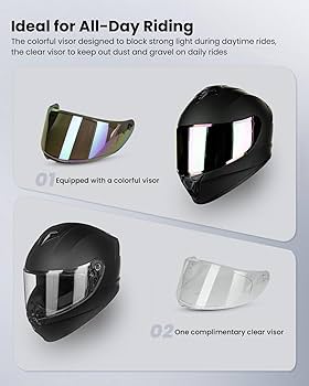 お得!⭕️K-Fiber◎SF1◎8.5◎AUS 9inch $134.95 AUBOA Full Face Motorcycle Helmets for Adult Men Women