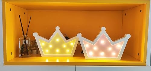 Miniatura 7 de Luz LED de corona rosa, decoración de pared de luces de corona, letrero de decoración de princesa Queen King para habitación de niños, hogar, sala