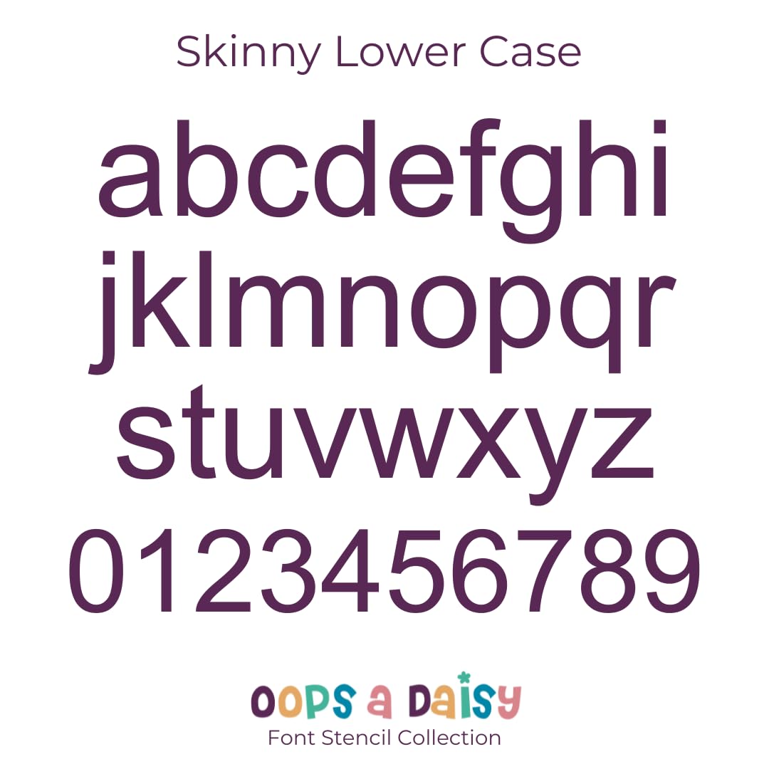 Snail Scribbles - A5 Stencil - Upper Or Lower Case Alphabet - Oops A