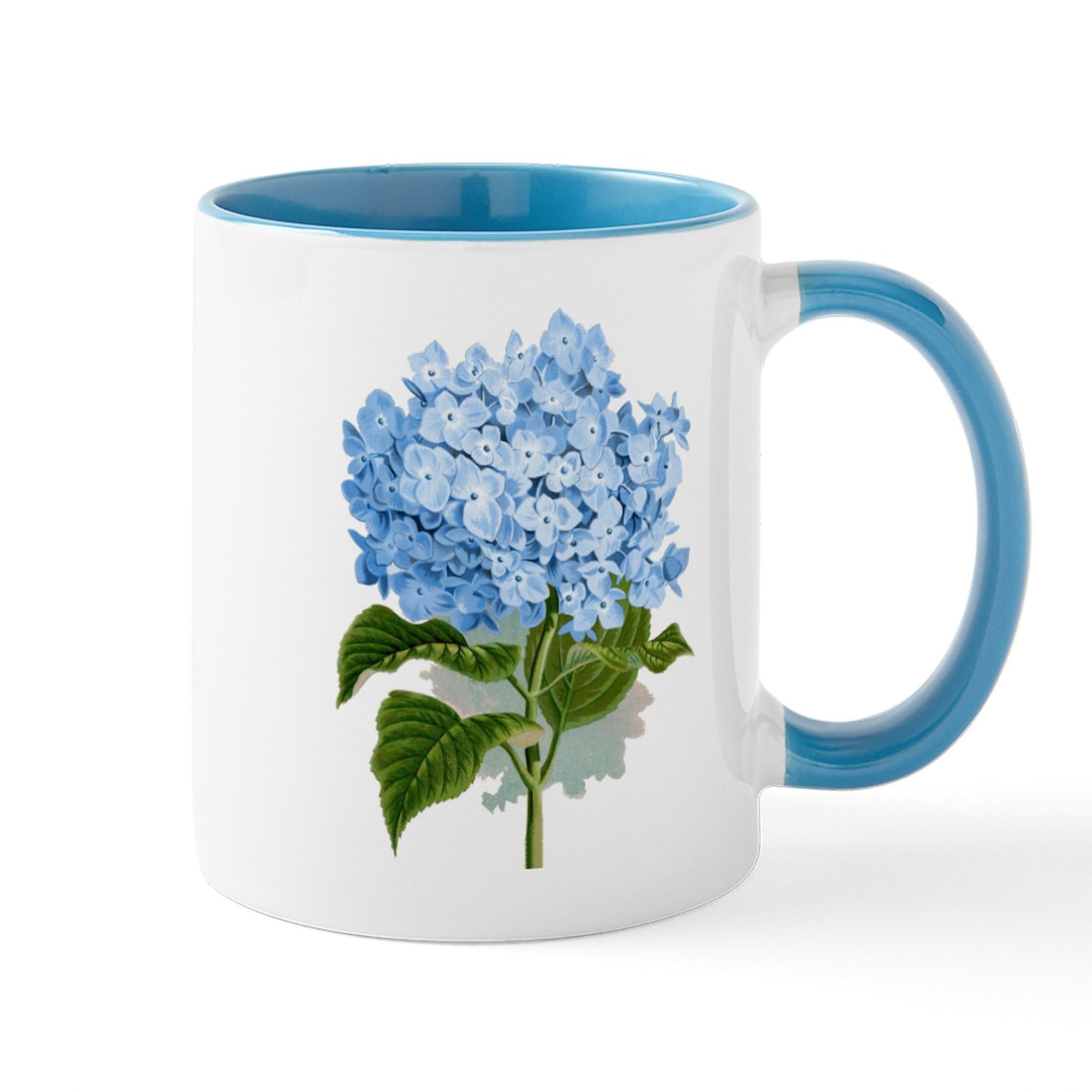 Amazon.com | CafePress Blue Hydrangea Flowers Mugs 11 oz (325 ml