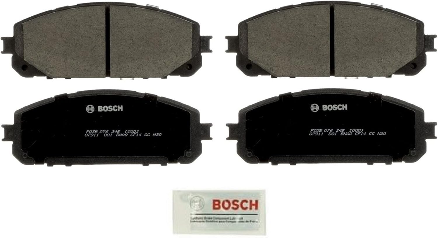 BOSCH BC1843 QuietCast Premium Ceramic Disc Brake Pad Set - Compatible with Select Jeep Cherokee; FRONT