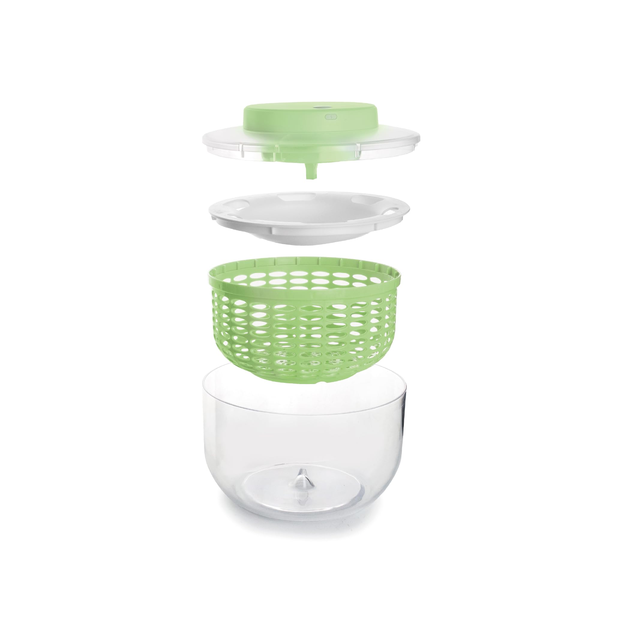 IBILI - Centrifugadora Eléctrica Spin 2,80 Lt, Centrifugador eléctrico de ensalada y verduras, recargable por USB, secado rápido