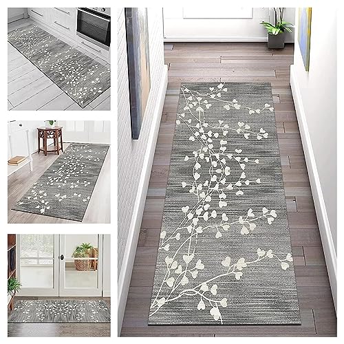 Tapis de coureurs gris pour couloir et décoration de salon moderne - 2