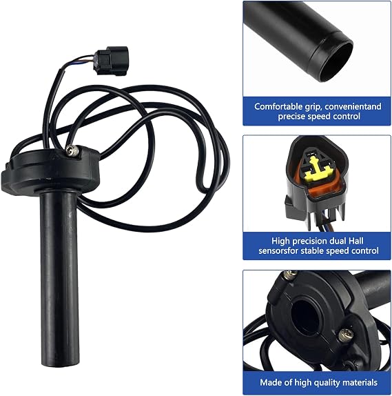 Motorcycle Twist Throttle Accelerator Handle Grip for Sur-Ron Light Bee X/S Electric Bikes, Aluminium Alloy Accelerator Twist Speed Throttle Grip Assembly (Black)