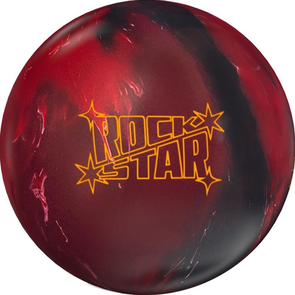 Roto Grip PRE-DRILLED Rockstar Bowling Ball - Crimson/Jet/Maroon 14 lb (This Item Includes a Free Bowlerstore Rubber Shammy- Colors Will Vary for The Shammy).