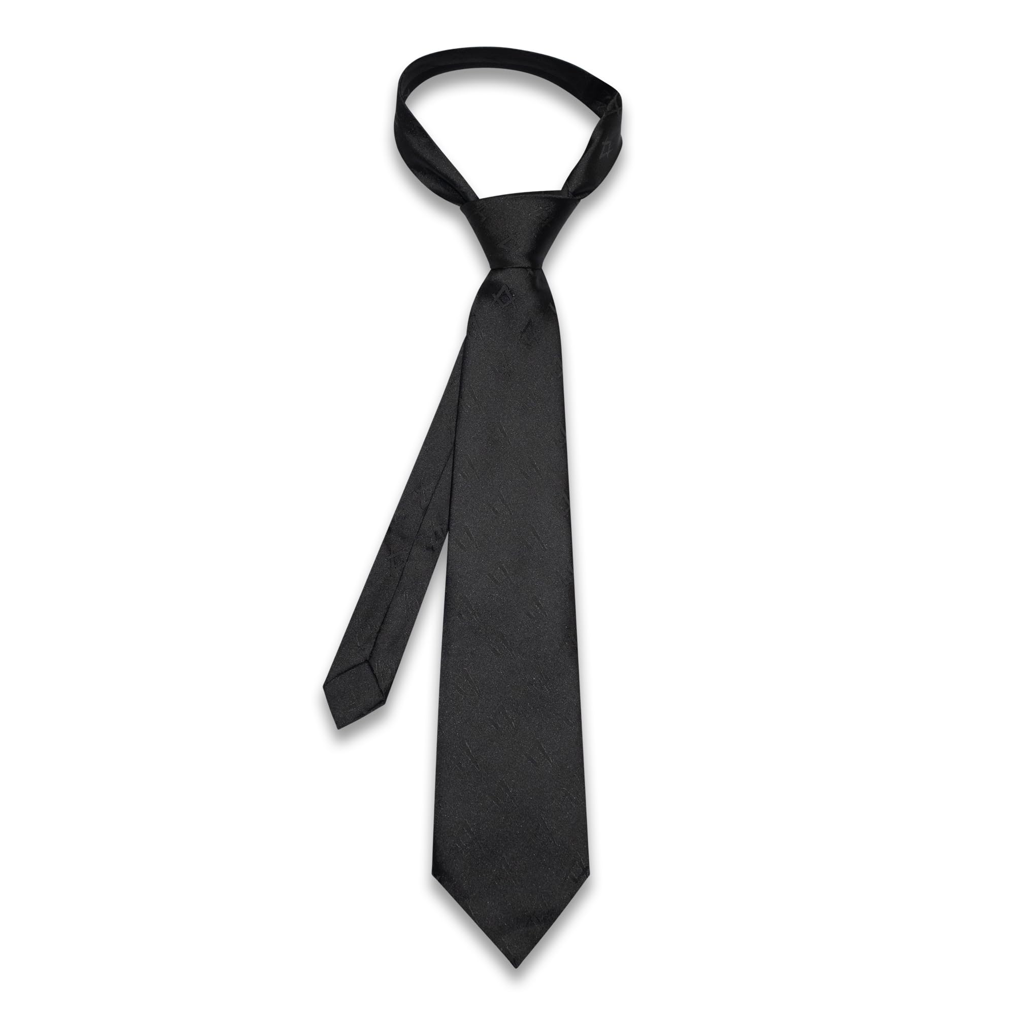 UK EMPIRE GROUP Premium Masonic Master Mason Ties – Freemason Blue Lodge Neckties Silk Handcrafted, Master Mason Tie Black, 57 inches x 3.5 inches
