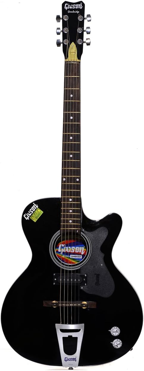 Givson Cambridge, 6-Strings, Semi-Electric Guitar, Right-Handed, Black, With Guitar Cover/Bag