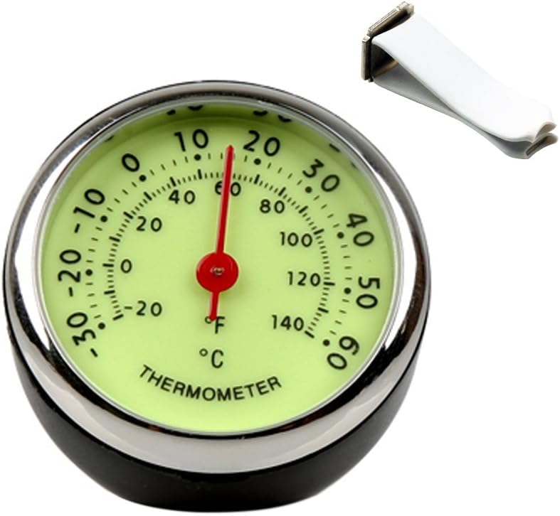 Car Dashboard Thermometer - Mini Vehicle Thermometer Decoration Air Vent Cilp 1.57 * 1.57 * 1.57inch