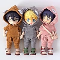 Vista 2 de Botas de cuero de vaca hechas a mano para OB11, Molly, GSC, 1/12 BJD accesorios para muñecas (blanco crema)