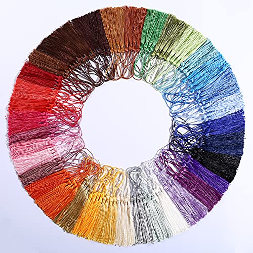 144 Pcs Bookmark Tassels For Crafts Keychain Graduation - Bookmark Tassels For Crafts, Key Chain Tassels For Jewelry Making, Mini Tassels For Graduation, Book Marks #TOP1