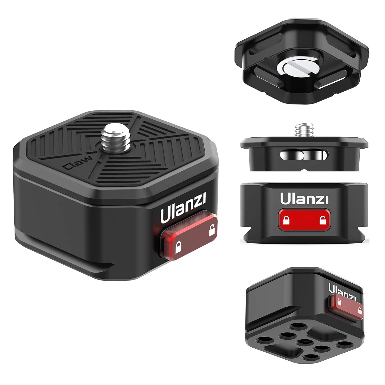 Jusmo Upgrade Ulanzi Claw Quick Release Qr Plate Kit, Quick Release Plate Rapid Connect Adapter For Dslr/Mirrorless Cameras, Tripod, Monopod, Slider, Handheld Gimbal, Stabilizer, Ball Head-Multicolor Jusmo Upgrade Ulanzi Claw Quick Release Qr Plate Kit, Quick Release Plate Rapid Connect Adapter For Dslr/Mirrorless Cameras, Tripod, Monopod, Slider, Handheld Gimbal, Stabilizer, Ball Head-Multicolor