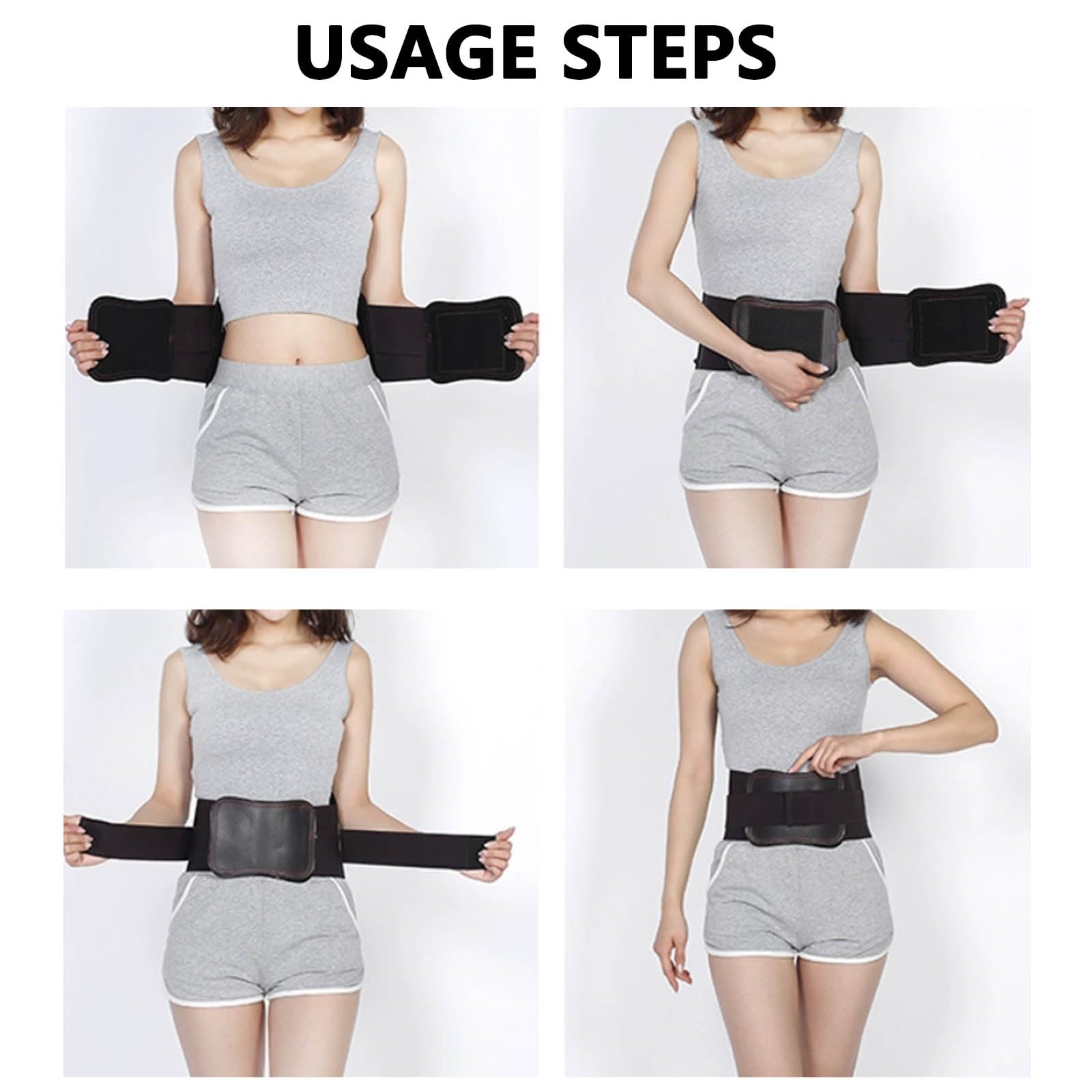 Cintura di sostegno lombare, Tutore lombare Vita regolabile Tormalina Autoriscaldante Terapia magnetica Cintura di supporto for la schiena Fascia for massaggio Assistenza sanitaria uomo donna(S)