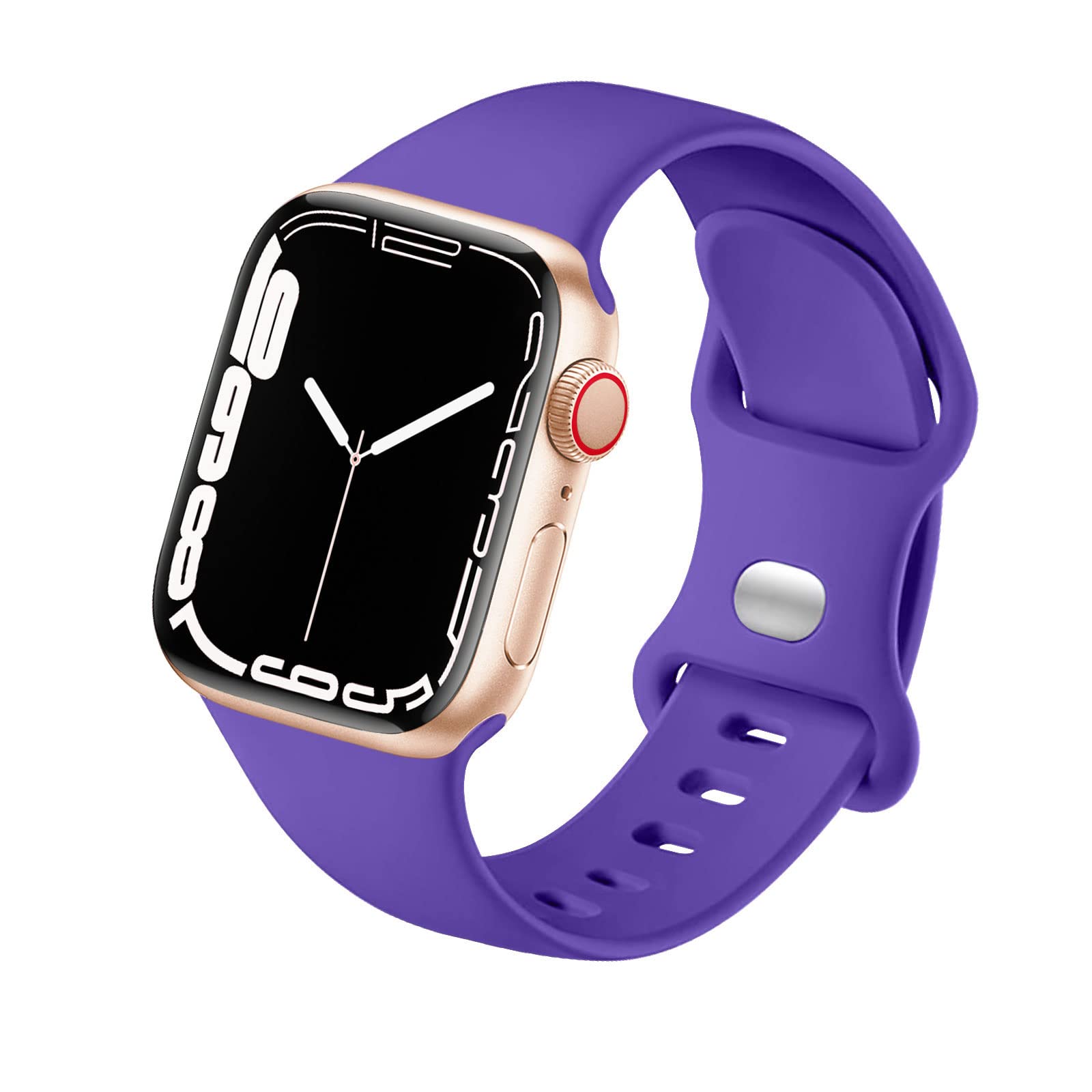 Sport Strap Compatible with Apple Watch Straps 46mm 40mm 38mm 41mm 42mm 44mm 45mm, Silicone Strap Replacement for iWatch Bands Series 11 10 9 8 7 6 5 4 SE 3 2 1 Women Men — view 25