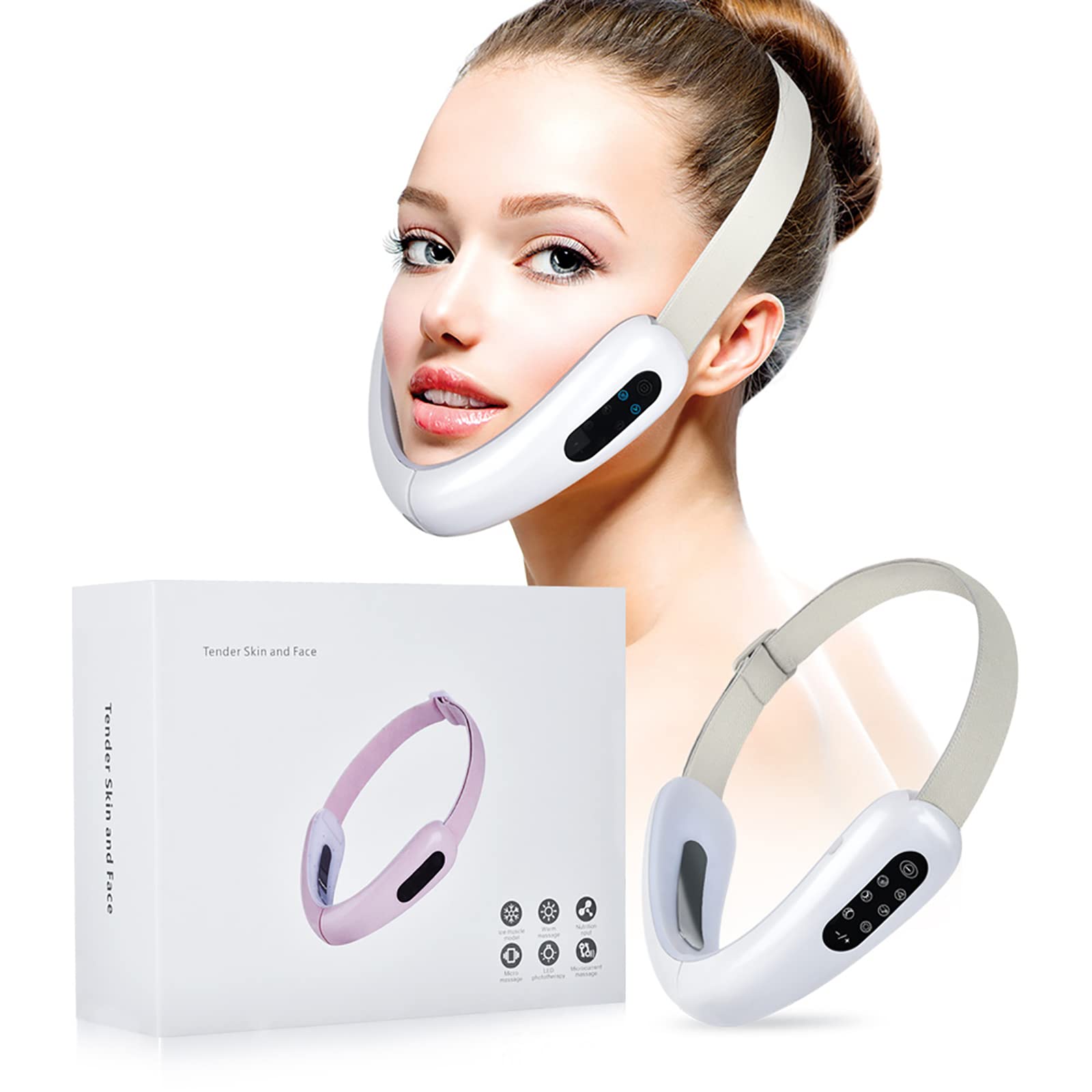 Massaggiatore Elettrico Modellante per Il Viso a V, massaggiatore Elettrico Intelligente per Modellare Il Viso a V, Macchina per Il Lifting del Viso rassodante per Il Viso, di