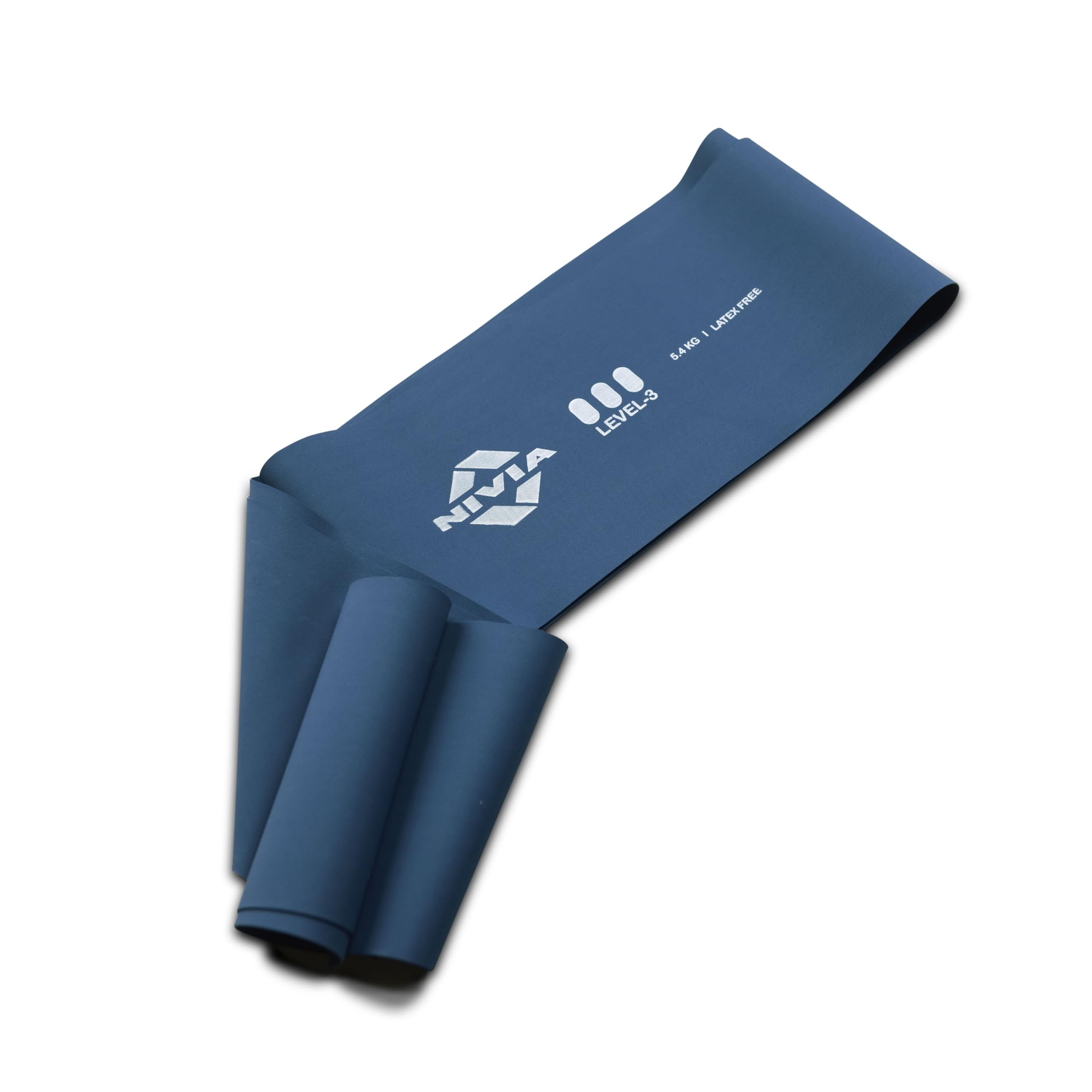 Nivia Stretch Band, Heavy Resistance Bands for Workout for Men & Women, Resistance Band for Pull Up, Exercise Band for Home, Theraband for Exercise, 5.4 Kg Resistance (Level - 3, Dark Blue)