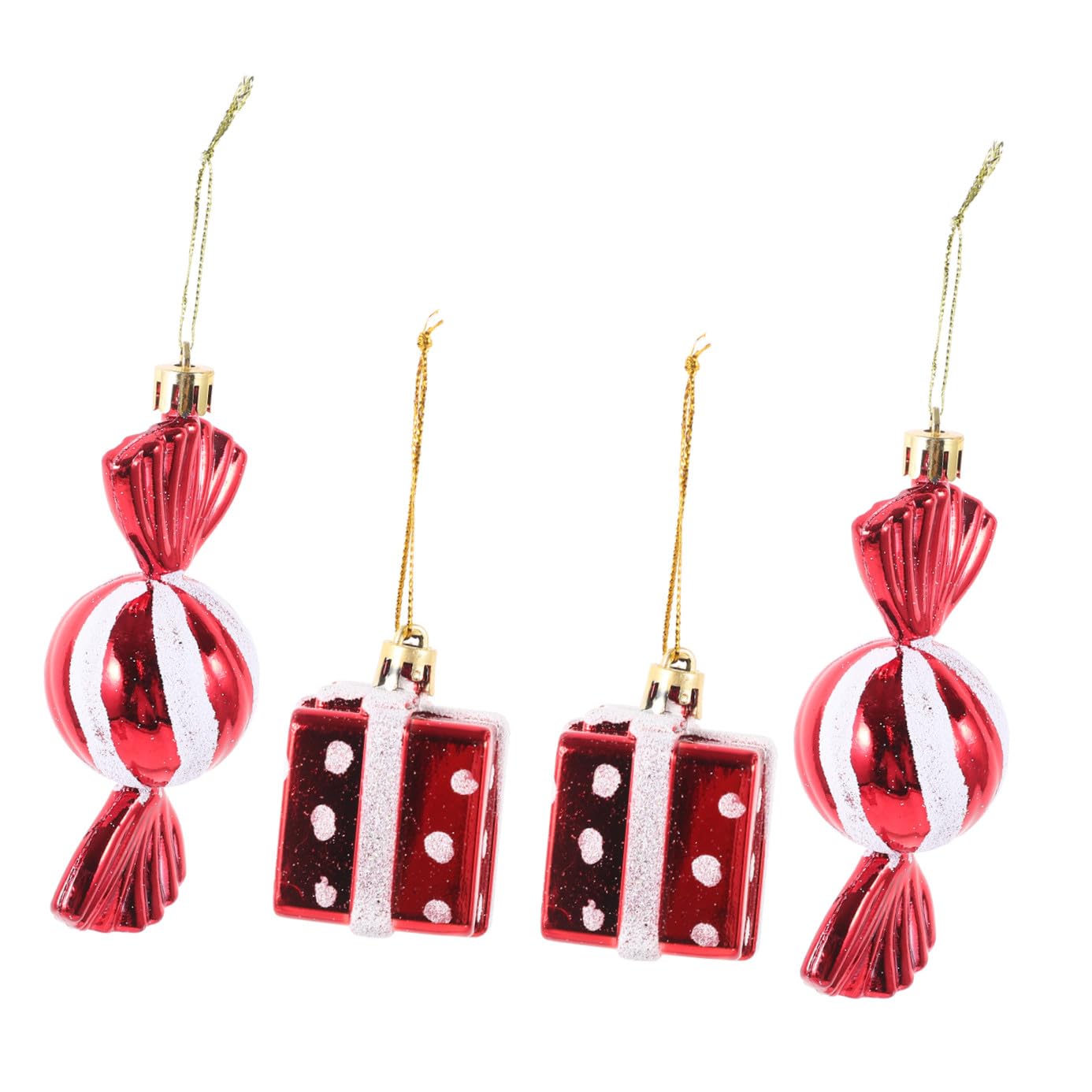 SOIMISS 16stücke Teiliges Weihnachtsbaum-hängedekoration Mit Geschenkbox Und Zuckerstangen Farbige Xmas Ornamente Für Festliche Tisch Und Baumschmuckgestaltung