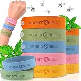 12Piezas Pulseras Repelentes de Mosquitos, Pulsera Mosquitos Antimosquitos, Natural No Tóxica, Ajustables Bandas Repelentes,para los Niños y Adultos, 5 Colores