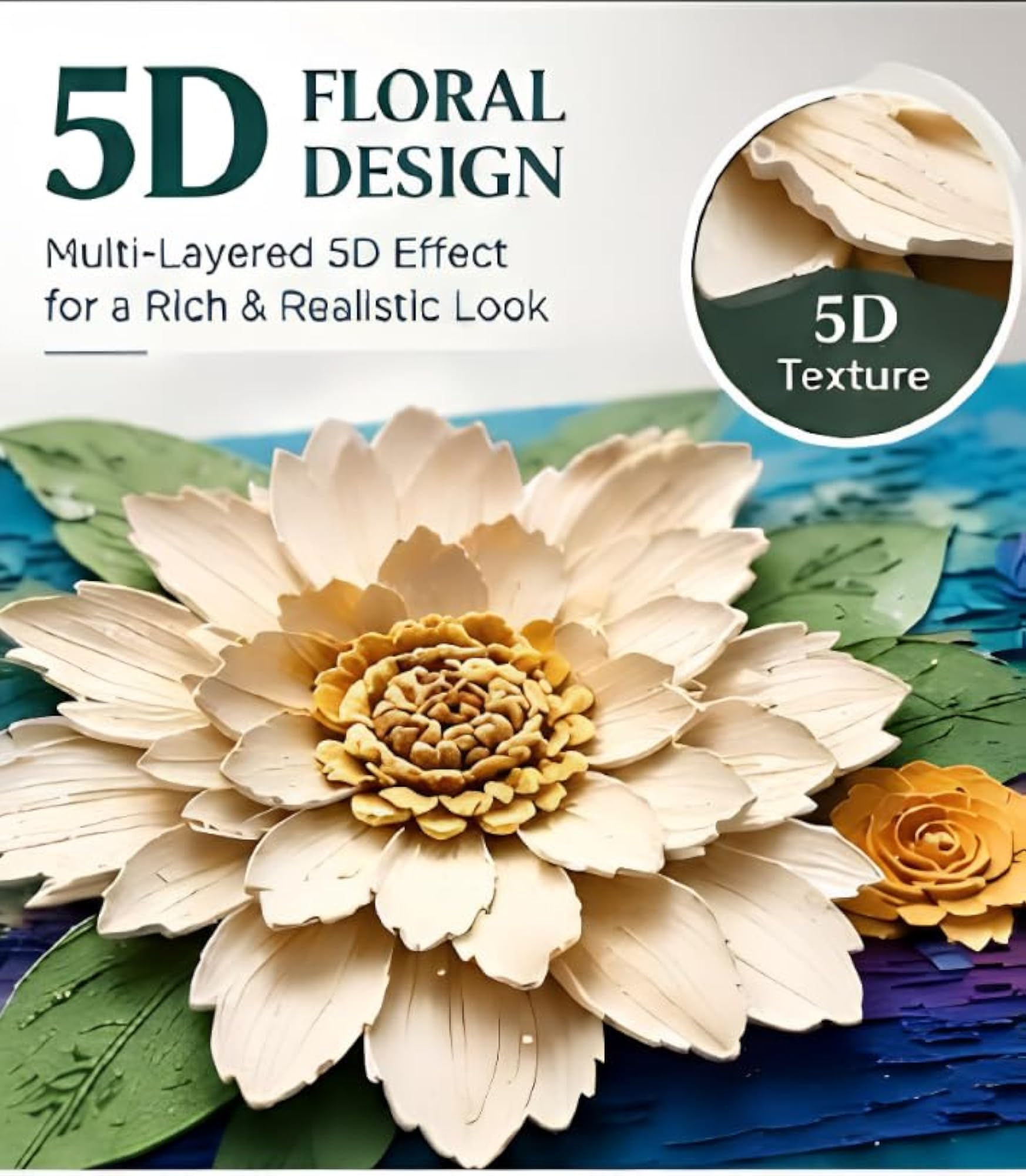 5D Flower Bath Mat, Soft Absorbent Floor Mat