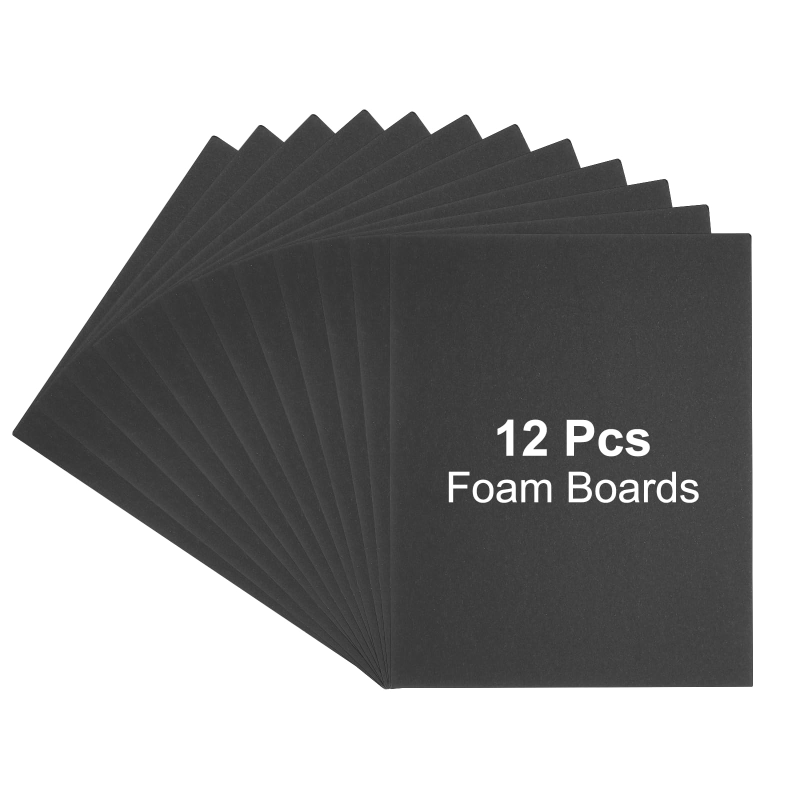 PATIKIL 12Pcs Pannelli In Schiuma, 355 x 279 x 3/16" (5mm) Spessore Pannello In Polistirene Foglio Doppia Faccia Per Poster Creazione Montaggio Artigianato Dipinti Stampe Arte, Nero