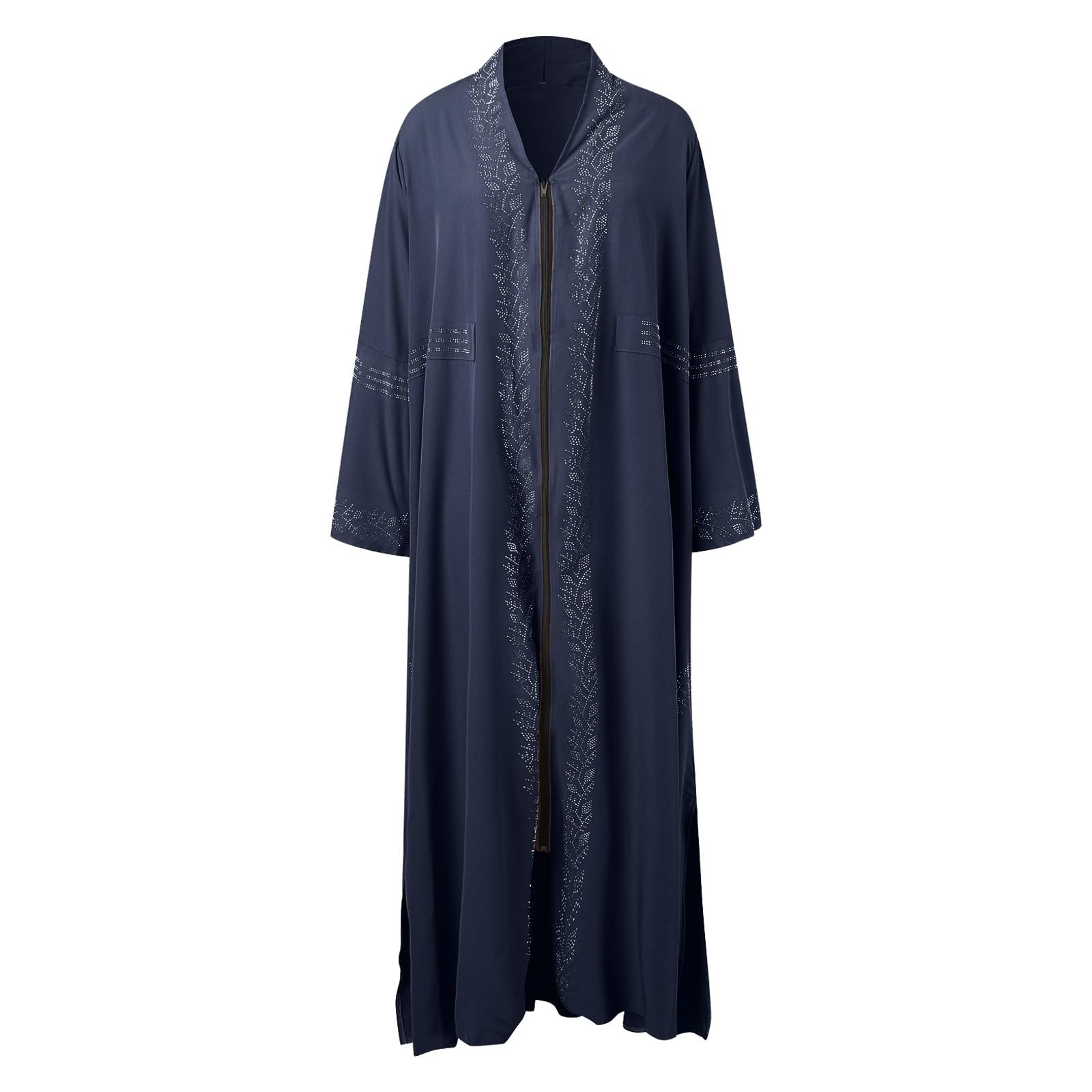 Generisch Muslimische Gebetskleidung mit Langen Ärmeln für Damen (Blue, L)