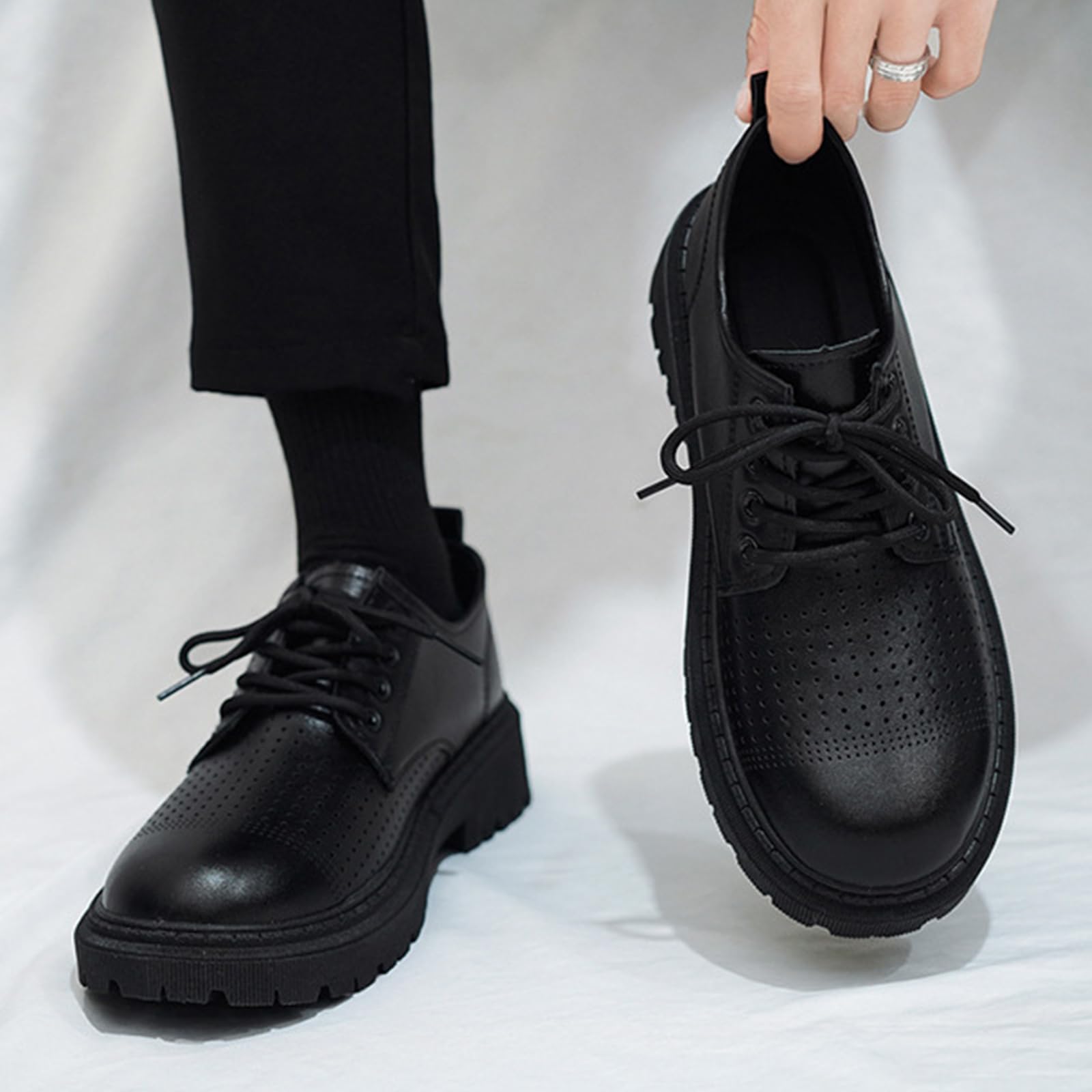 Scarpe Eleganti da Uomo con Lacci | comode, in Pelle, Antiscivolo, Classica, Oxford, Festa, Formali, Ufficio, sposa