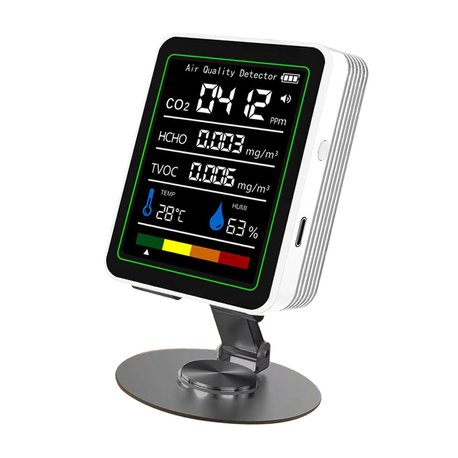 air quality monitor rechargeable real time display for | 1 air quality meter1 usb cable1 bracket1 manual|other test meters & detectors|business & industrial | electrical &