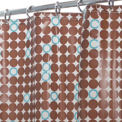 InterDesign Koko EVA - Cortina de Ducha, Color marrón y Azul
