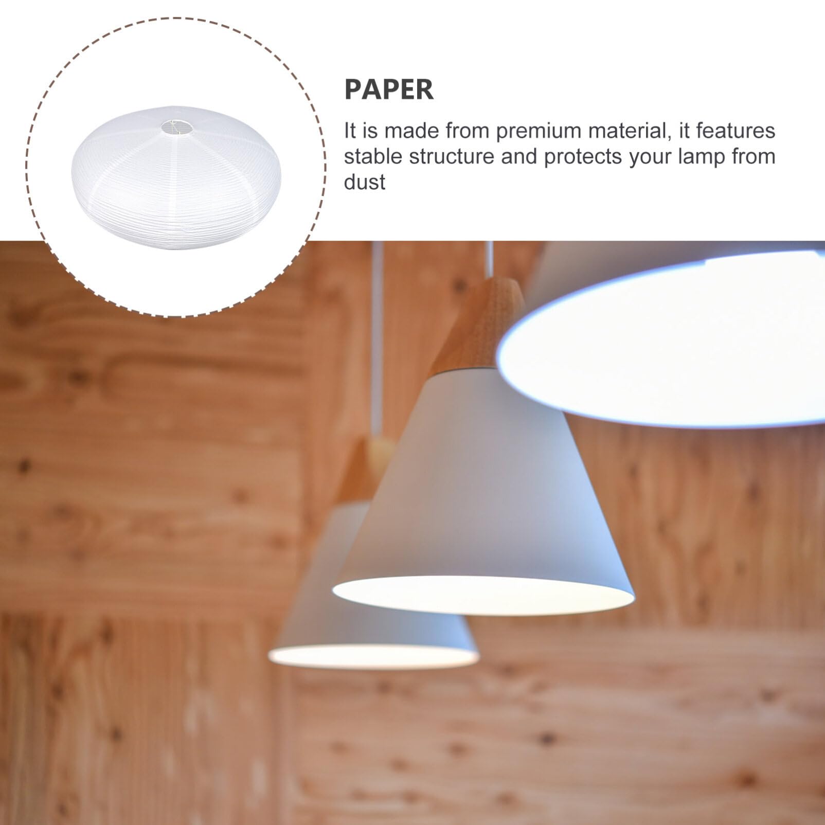 White Paper, Oval Rice Paper Lamp Shade Hanging Lamp Lamps