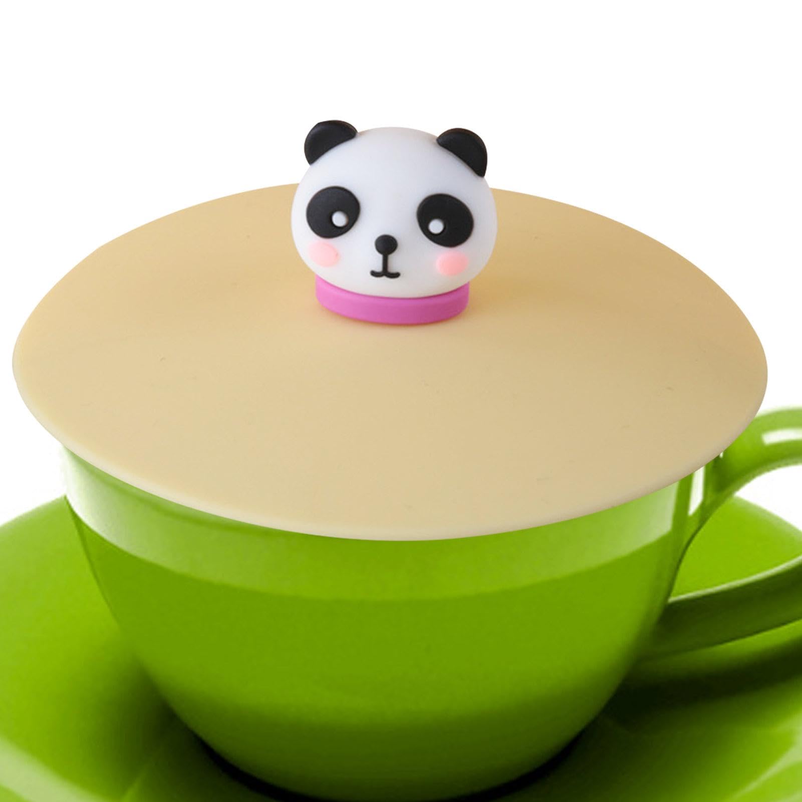 7 Coperchi Tazze A Forma Di Cartone Animato - Silicone, 10cm, Colorati E Impermeabili