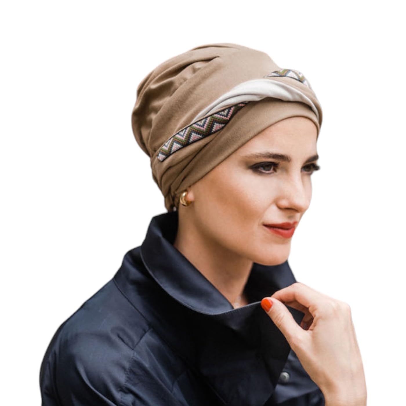 Weicher Bambus Turban Spanien CAREBELL Onkologischer Turban Confort Soho - Bambus  Turban Fr Chemotherapie & Alopezie