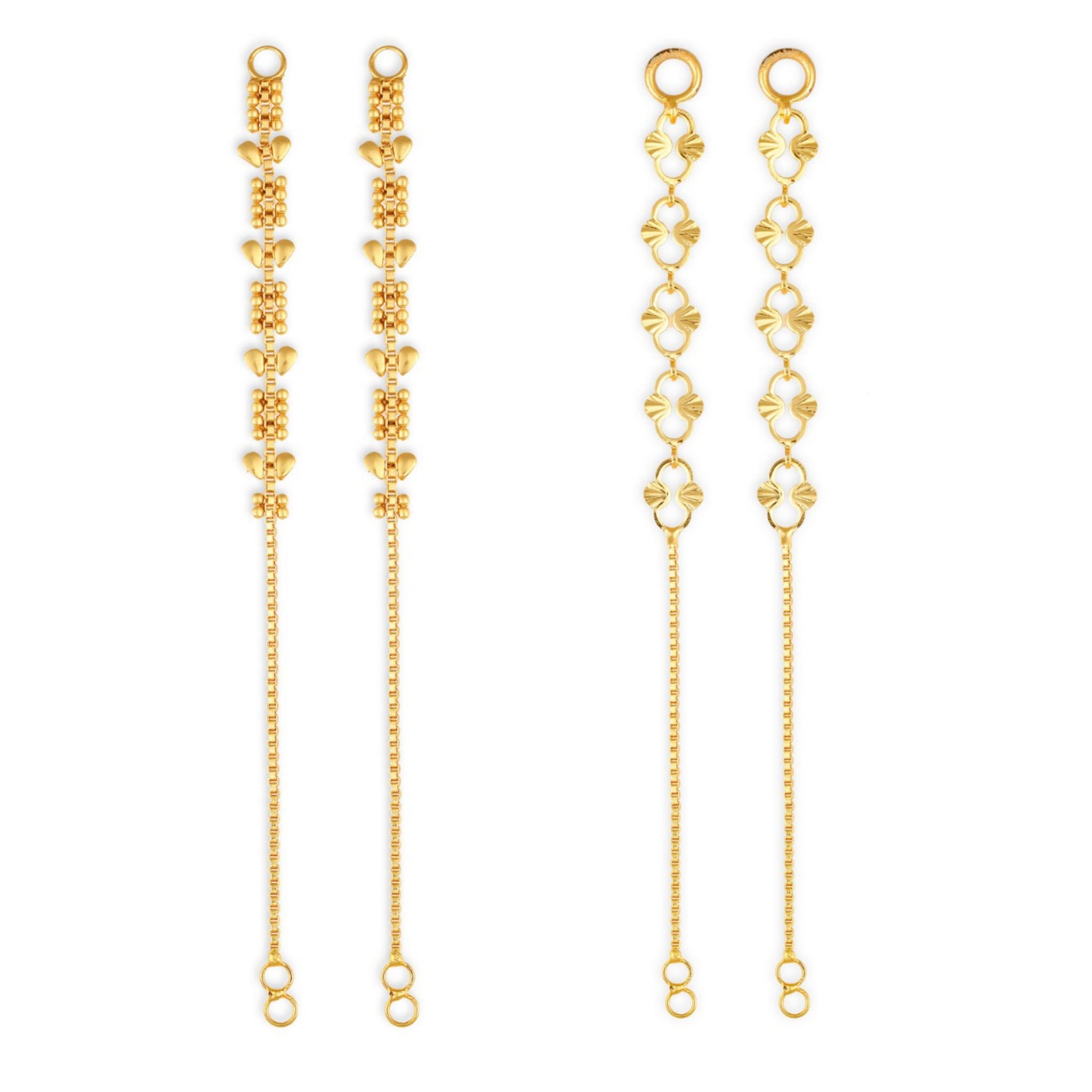 Vighnaharta 1 one gram gold Plated alloy Kanchain Ear chain kanoti ear Cuff Ear to Ear Chain Combo valentine day gift valentineday gift for her gift for him gift for women gift for men love gift gifts ValentinesDay2023 for Women and Girls [VFJ1001-10 (B09SV77TW8) Amazon Price History, Amazon Price Tracker