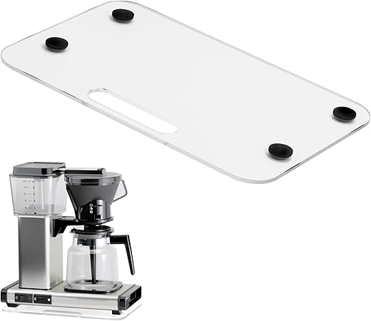 Appliance Slider Compatible with Moccamaster Coffee Machine, Acrylic Transparent Sliding Tray for Technivorm Moccamaster 53923 KBGV 79112 KBT 59691 KB