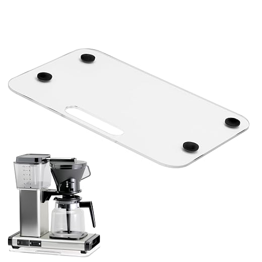 Appliance Slider Compatible with Moccamaster Coffee Machine, Acrylic Transparent Sliding Tray for Technivorm Moccamaster 53923 KBGV 79112 KBT 59691 KB