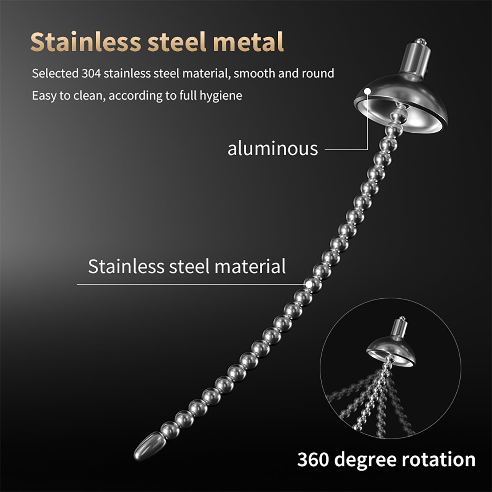 SM Uretrale Dilatatore Set Elettroshock in Acciaio Inox Massaggio Prostatico Con Anello Pene Spina Pene Uomini Estrema Uretra Giocattolo (8mm,1)