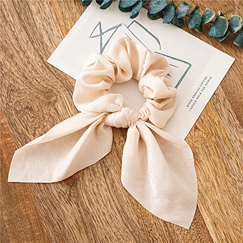 6 Pcs Satin Hair Ties Silk Satin Hair Scrunchies Hair Bands Hair Bow Ropes Hair Elastic Bracelet Ponytail Holders Hair Accessories For Women And Girls (3.8"*4.0", Classic Color) #TOP4