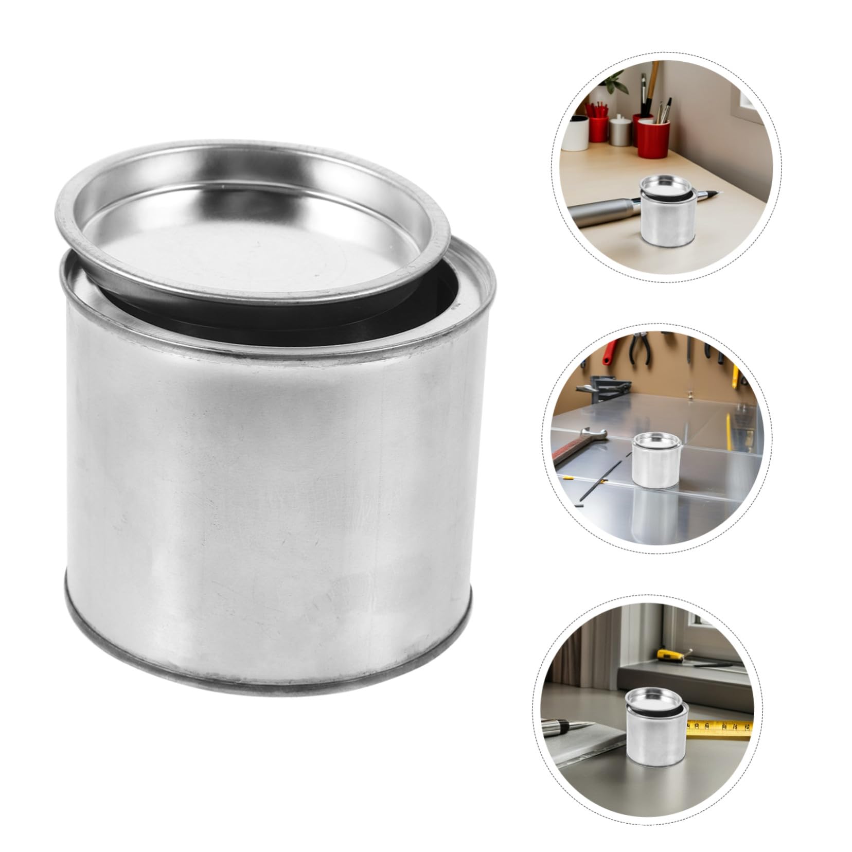 Kisangel 10 Unidades De Contenedores De De Pintura Latas De Metal Contenedores Redondos con Tapa Cubos De Pintura Vacíos Latas De Almacenamiento De Tinta