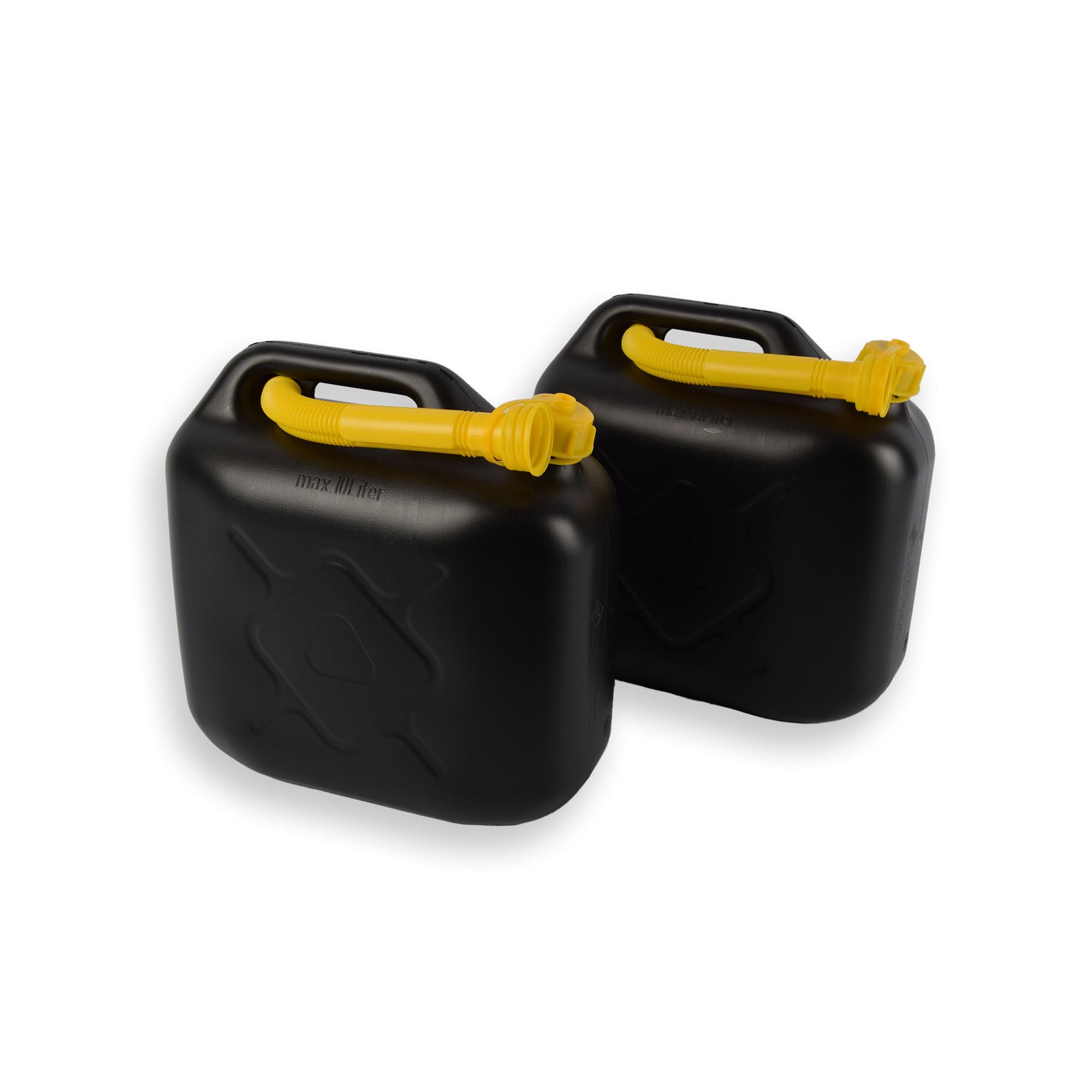 Bidon noir 10L plastique anti-encombrement pour eau et gasoil