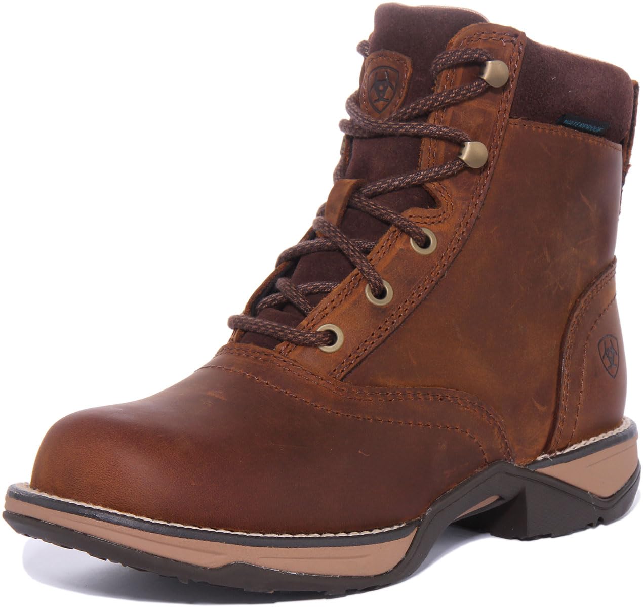 ARIAT Damen Anthem Runde Zehenschnürer, Wasserdichte StiefelWesternstiefel
