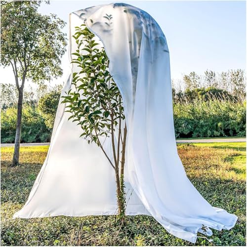 QiWeiFaCai Plant Covers Freeze Protection, Plant Covers for Winter with Drawstring and Zipper, 2.5 oz/yd² 5.9 X 4.6 Ft, Winter Plant Covers Freeze Pprotection for Protect Trees Shrubs from Cold Frost