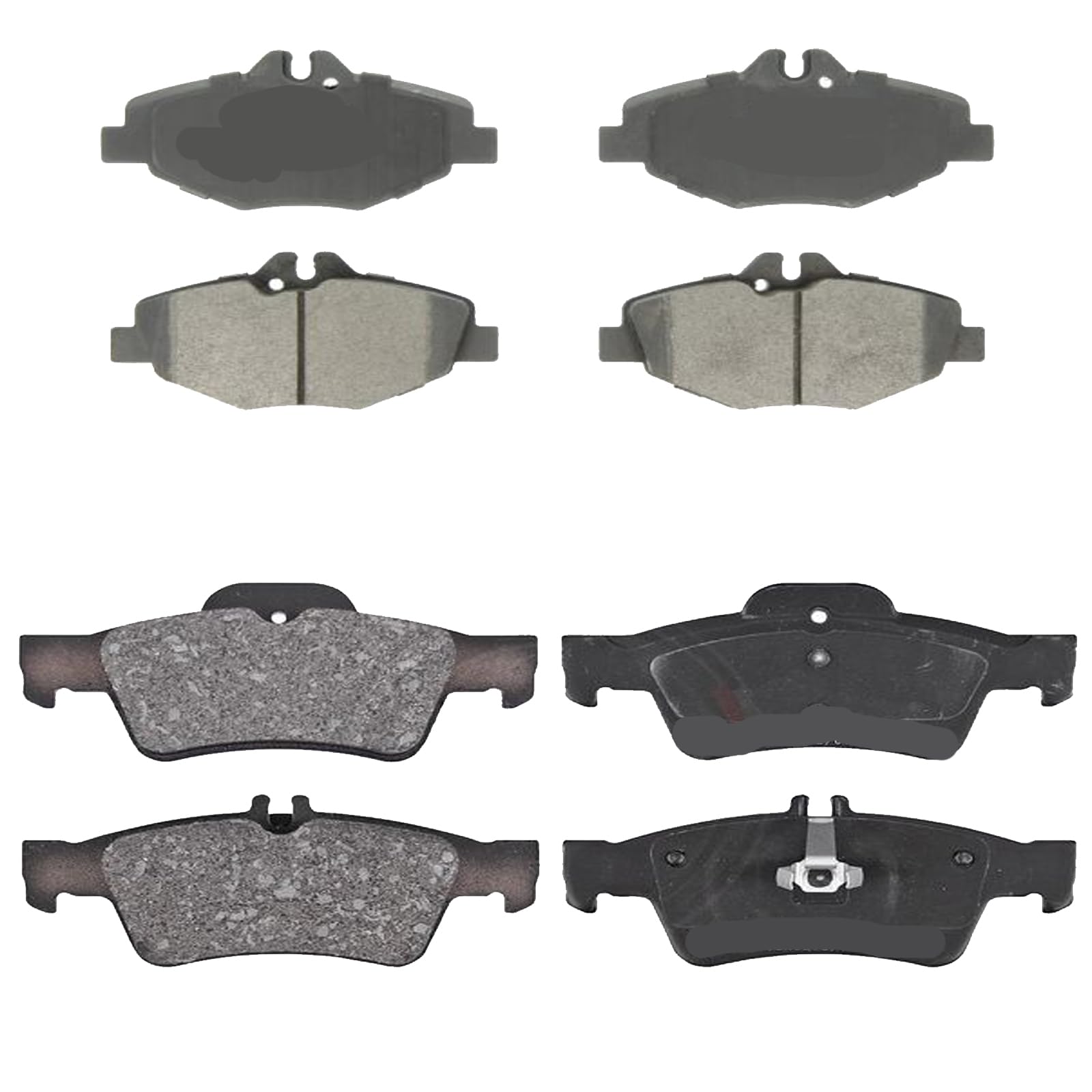 KIT PASTIGLIE FRENO ANTERIORI E POSTERIORI compatibile con MERCEDES-BENZ CLASSE E (W211 | PASTIGLIE FRENANTI AUTO OEM P 50 049,P 50 052 | SOSTITUZIONE DIRETTA | BASSA POLVERE | SILENZIOSO