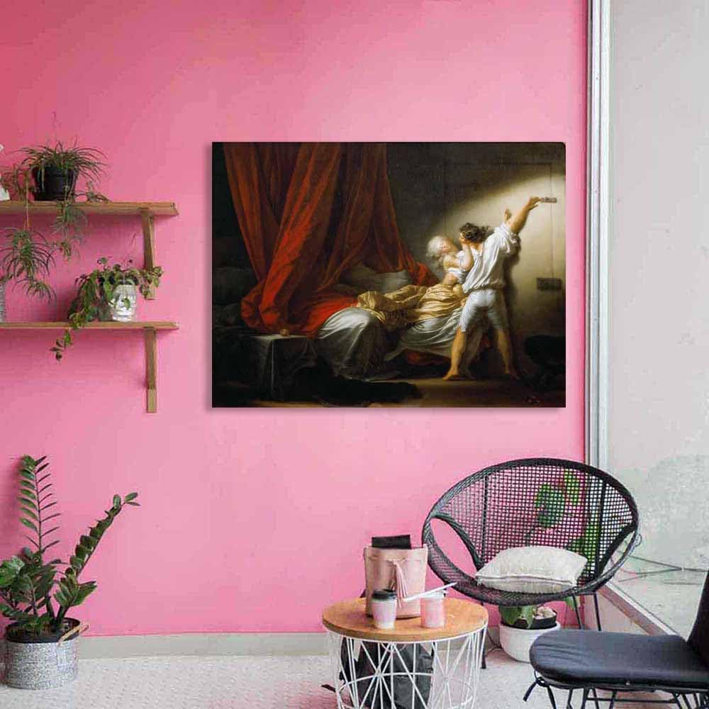 Amazon.com: The Bolt-Jean Honore Fragonard Canvas Wall Art for