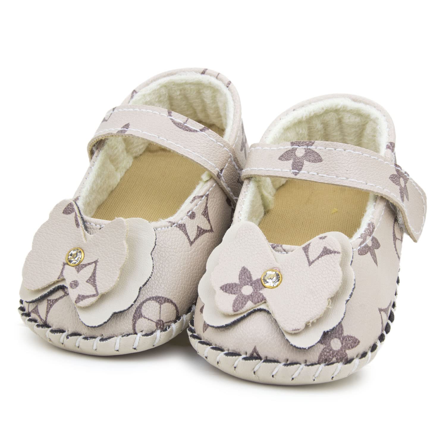 Neska Moda 6 To 12 Months Baby Girls Synthetic Leather Floral Sandal Booties (Beige)-BT1233 (B09WXZVCGF) Amazon Price History, Amazon Price Tracker